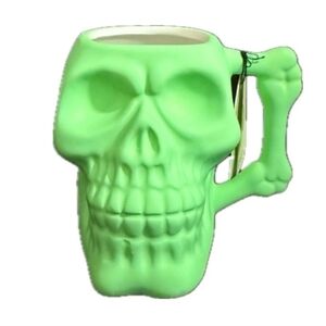 💚🔹️ Sunday Morning 🔹️Ceramics Neon Green Halloween Mug